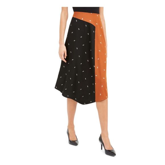 ALFANI Dresses & Skirts - ALFANI Womens Black Printed Midi Pleated Skirt 16
